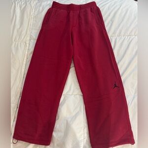 Jordan Red Men's Fleece Joggers with Jumpman Logo